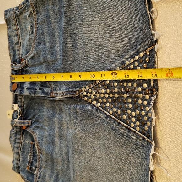 BLANK NYC New Stud Embellished Denim Jean Skirt 'WAY BACK WHEN' Mini CHICπHPx2 - Picture 11 of 17